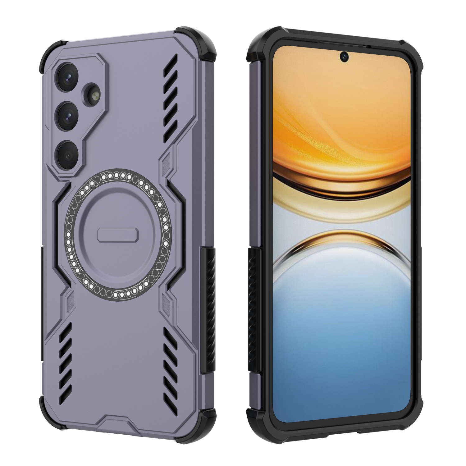 Funda Foxdock Para Samsung Galaxy A55 , Magnética, Resistente A Golpes, Con Soporte, Unisex, Carga Inalámbrica