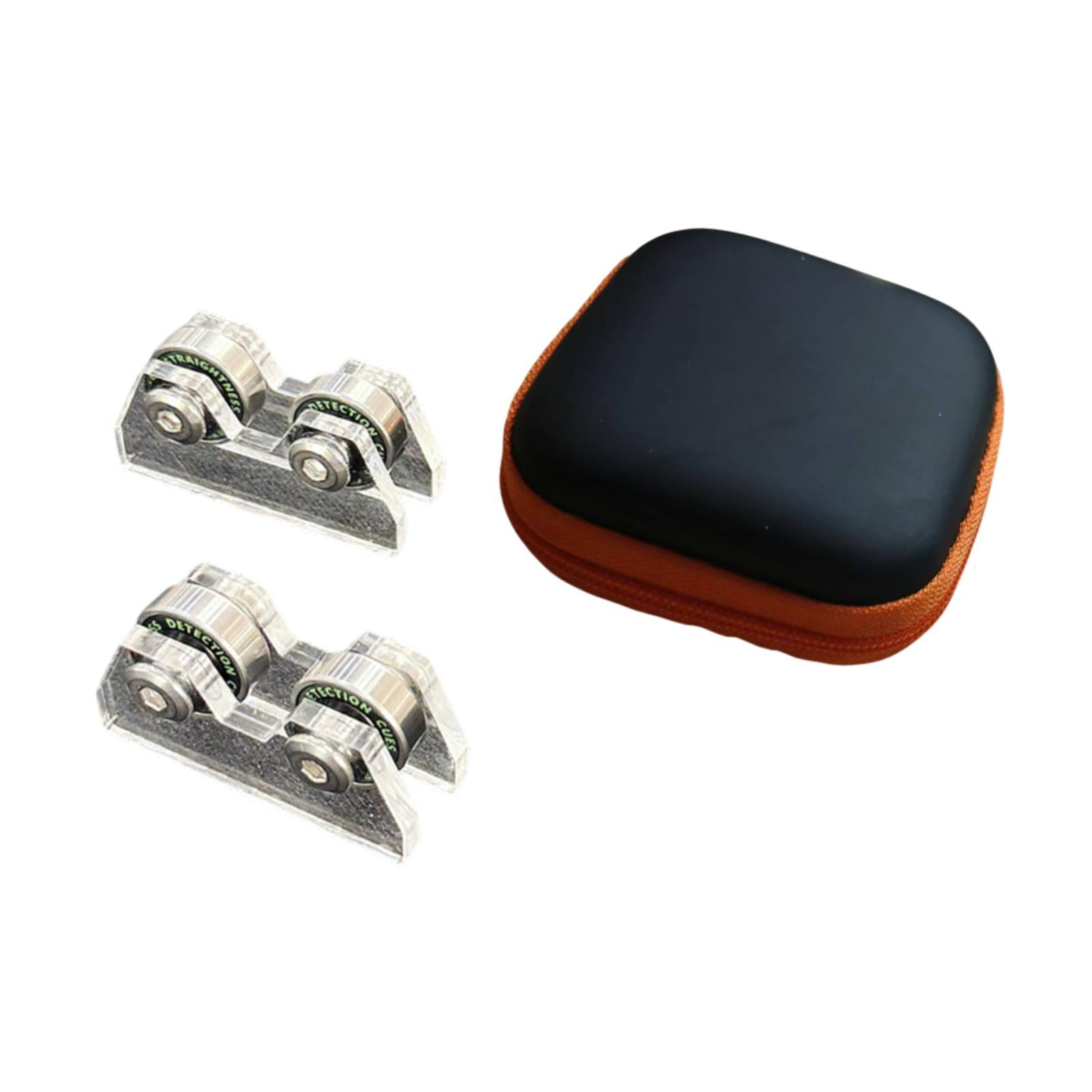 Magideal - 2x Pool Billiard Cue Directivo Inspeccionar Equipos De Herramientas Reparación De Equipos De Adultos Suministros Detectores De Dirección Verificación Claro