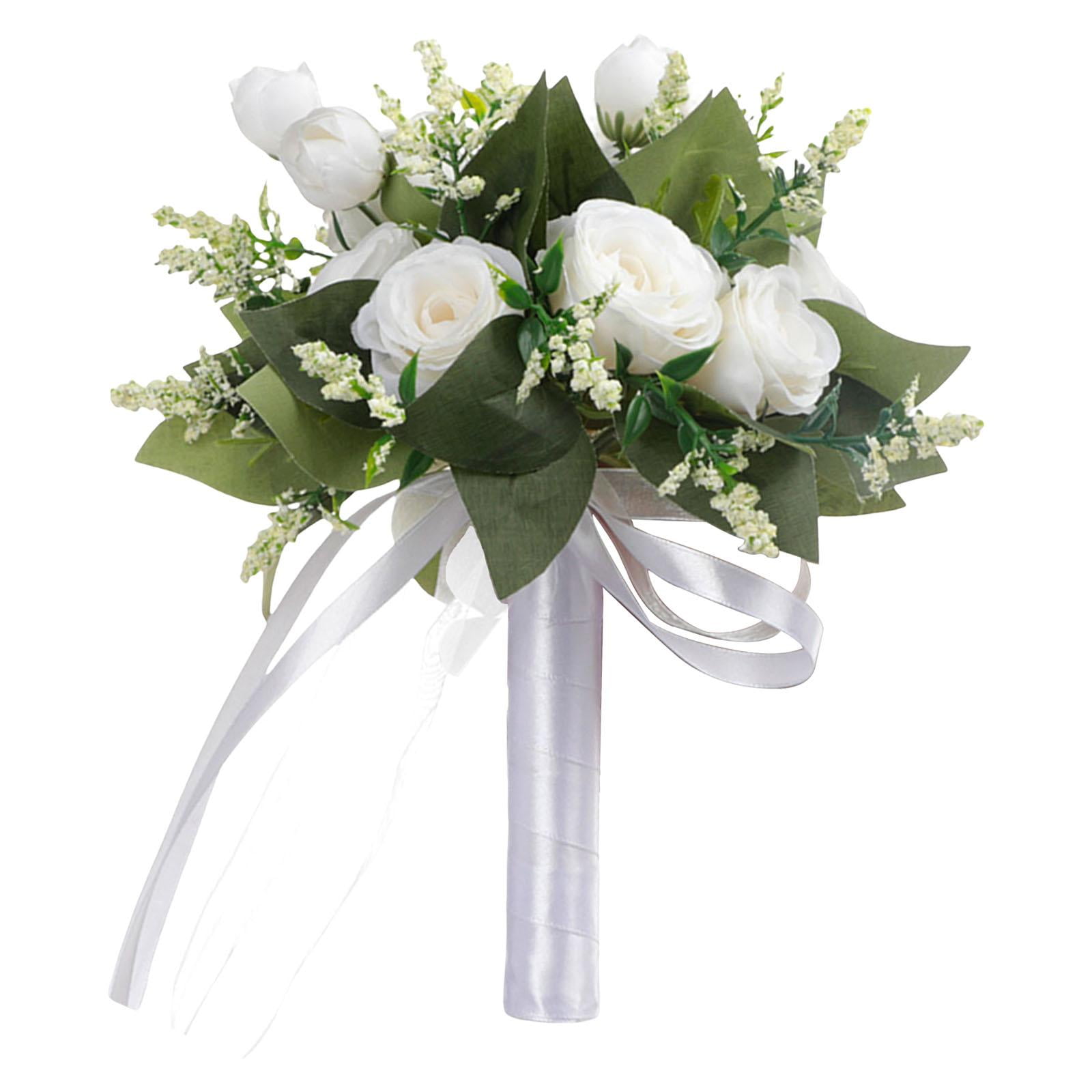 Bothyi - Ramos De Novia De Tela De Seda Flor De Rosa Para Fiesta De Accesorios De Fotos