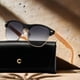 thumbnail image 3 of POLASUP GAFAS LENTES DE SOL Gafas de sol con montura de madera y lentes oscuros, diseño elegante y natural, 3 of 12