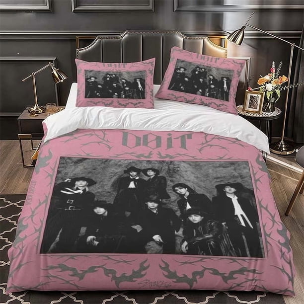 Stray -K-Z DO IT Themed Bedding Set 2026 New Year Trend Duvet Cover and Pillowcase Set Soft and Comfortable Suitable for Home and B