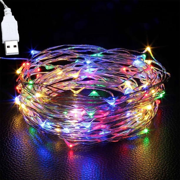 Copper Wire Led Lights USB 393.7inch For Home Decoration Holiday Lighting Wreath For Garden Decor Home Decor Living Room, Halloween, Christmas, Wedding Decor, Wall Decor, For Camping, Party, Perfect G