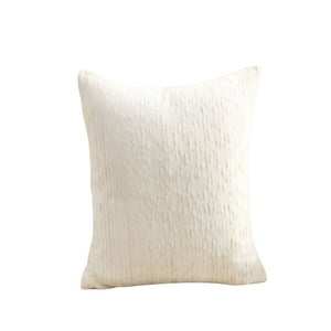 Genérico - Pack De 2 Fundas De Cojin Chenille Linea Blanco
