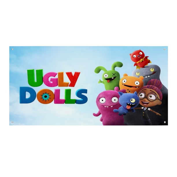 UglyDolls Fondo Temático Pancarta Suministros de Decoración para Fiesta de Cumpleaños, Decoración de Fondo de Fiesta Personalizado,150x90cm