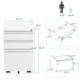 thumbnail image 4 of Archivador Móvil YITAHOME de 3 Cajones con Cerradura, Metal Blanco, 4 of 7