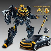 Unbranded - Figura De Acción Transforms Bumblebee Oscuro Versión Aleación, Robot Automóvil, Cuerpo Totalmente Articulado, Modelo Con Piezas Intercambiables En Caja Regalo