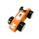 thumbnail image 1 of Auto De Carrera Piloto Con Numero Juguete Madera Naranja, 1 of 3