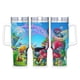 thumbnail image 1 of Trolls Vaso aislado de acero inoxidable con asa, diseño temático, regalo para familia, amigos y fans; incluye pajita y encaja en el portavasos estándar, 40 oz, 1 of 6