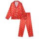 thumbnail image 2 of INSPIRE CHIC Conjuntos de Pijamas Familiares de Fiesta con Estampado de Árbol, Tops de Satén de Manga Larga con Botones y Pantalones de Navidad ["Hombres"] XL Rojo, 2 of 4