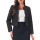 thumbnail image 1 of INSPIRE CHIC Chaquetas de Tweed para Mujeres Manga Larga Cuello Redondo Abierto Frente Trabajo Negocios Blazer Chaqueta M Negro, 1 of 5