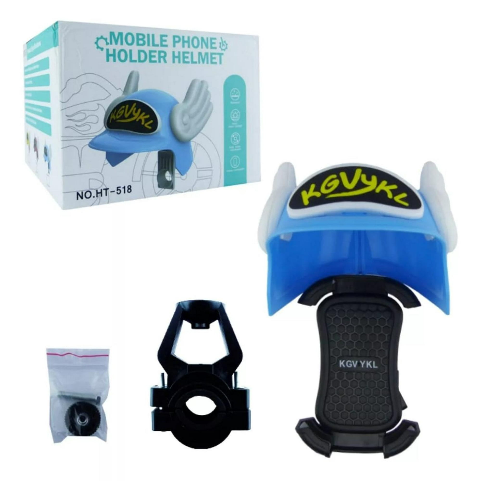 Genérico - Soporte De Celular Con Casco Para Moto Azul