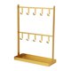 thumbnail image 4 of Estante De Almacenamiento De Joyería De Mesa Con Bandeja 10 Ganchos Para Mujer Regalo Llavero, 4 of 5