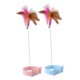 thumbnail image 3 of Gato Pluma Teaser Collar Manos Libres Divertido Interior Gatos Burlas Varita 1pcs Rosa 1pcs Azul, 3 of 5