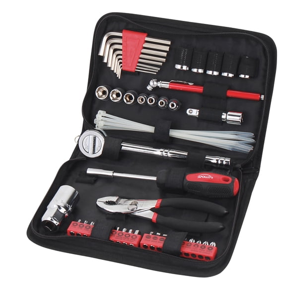 Juego de herramientas Apollo Tools Compact de 56 piezas SAE con funda DT9774