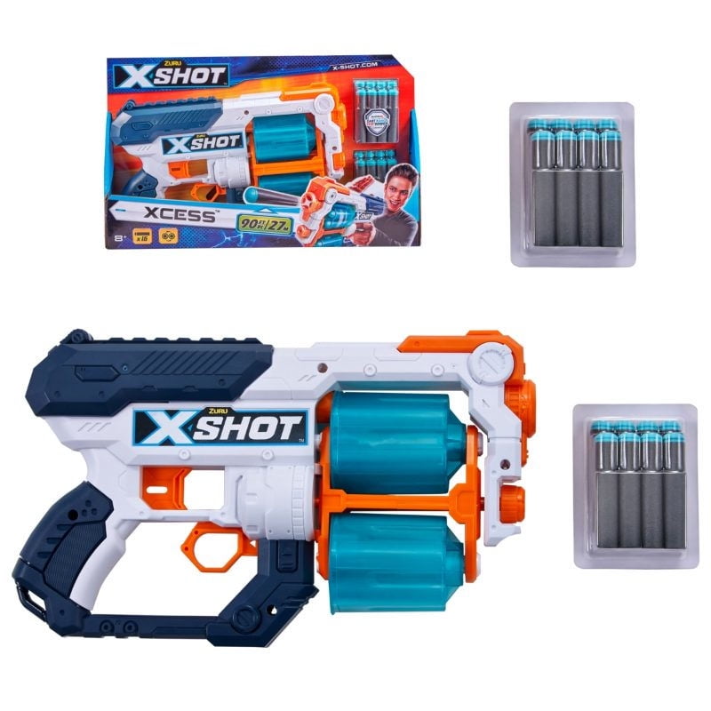 X-Shot - Lanzador Xcess Tk12 Con 16 Dardos