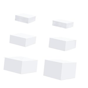 Magideal - 6 Cajas De Exhibición De Acrílico Para Alimentos, Bandejas Para Bufé, Bandejas Para Anidar, Para Alimentos, Catering, Tartas, Figuras De Acción, Fotog Blanco