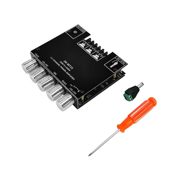 Placa Amplificadora De Potencia De Audio 2,1 Canales 12V-24V Para Tienda Home Theater ZK-MT21