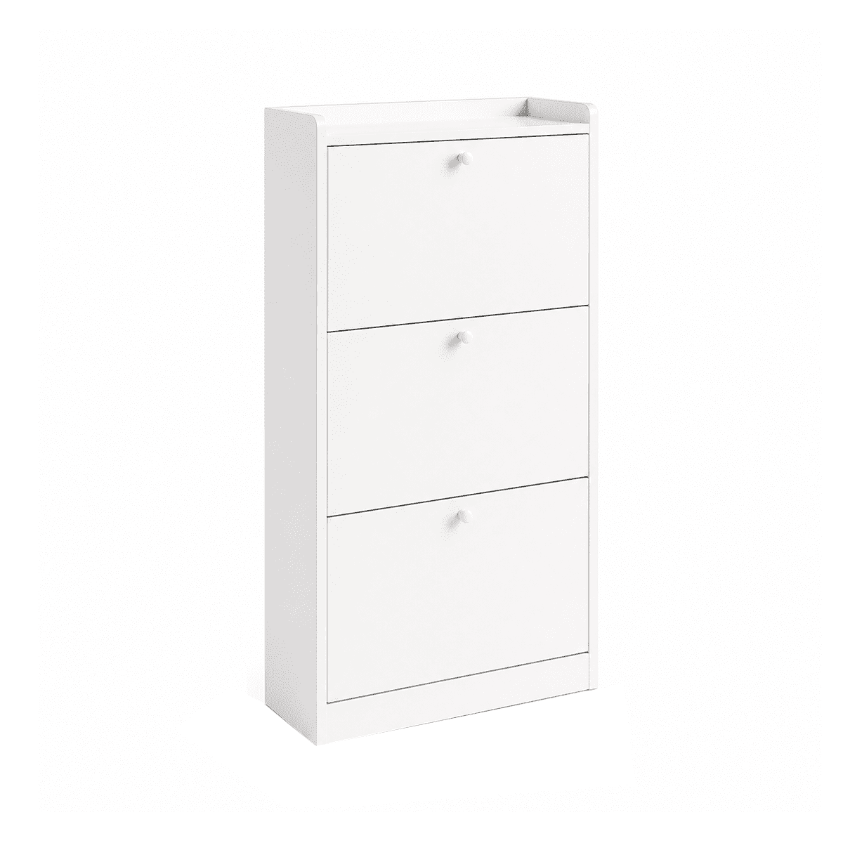 Tienda El Garage - Zapatero Sw-4 Blanco Muro 3 Niveles Madera 114*60*24
