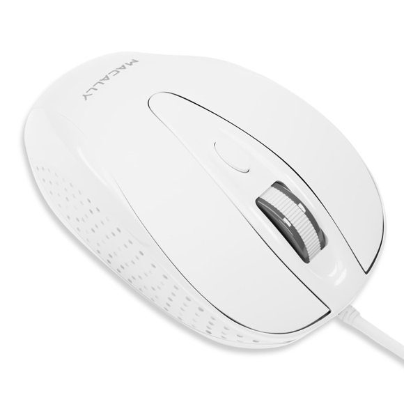 Ratón Macally con cable USB de 3 botones, 1000 DPI, para ordenador portátil o de sobremesa
