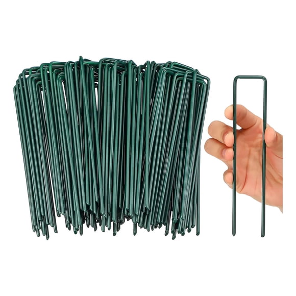 100pcs Estacas Jardín Grapas Paisajísticas Galvanizadas 15cm