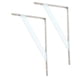 thumbnail image 3 of Soporte De Estante De Pared En Forma De L De Metal De 2 Piezas 300x190x2mm Blanco, 3 of 5