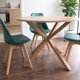 thumbnail image 3 of Comedor Mesa Redonda Equiz Wood 100cm + 4 Sillas Tulip Verde Esmeralda, 3 of 6