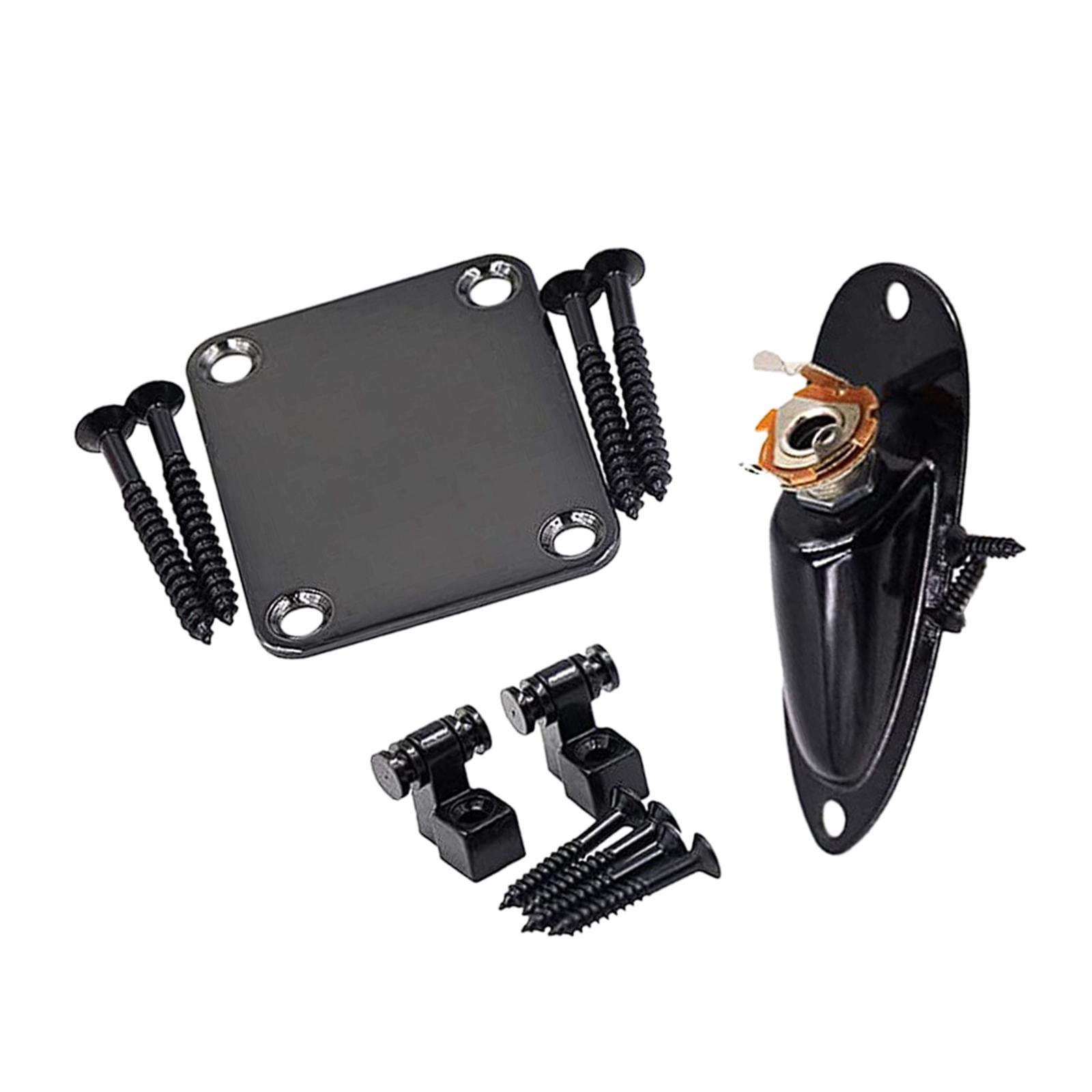 Magideal - Hardware De Placa De Cuello Con Tornillos, Material De Bricolaje, Hebilla De Cuerda De Presión Duradera Para Guitarras Eléctricas Acústicas, De , Negro