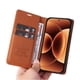 thumbnail image 4 of Funda Billetera de Cuero para Xiaomi 17 Pro Max con Tarjetero y Soporte - Tapa Magnética Marrón, 4 of 5