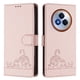 thumbnail image 2 of Funda tipo cartera FOXDOCK para Realme Narzo 80 Pro con soporte, ranuras, RFID, diseño de gato, 2 of 5