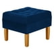 thumbnail image 2 of Pouf Wood 1c Felpa 04 Azul Marino, 2 of 4