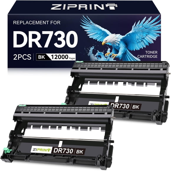 ZIPRINT DR730 - Paquete de 2 unidades de tambor para Brother MFC‑L2710DW