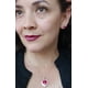 thumbnail image 3 of Set Conjunto Collar Aros Joya Corazon Rubi Rojo Plata Amor, 3 of 3