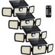 thumbnail image 1 of Luces solares para terraza MIHANI, paquete de 4 unidades, sensor de movimiento remoto, 1 of 8