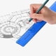 thumbnail image 4 of Regla NEOTIGER 30 cm Flexible Transparente/Azul (2 unidades), 4 of 9