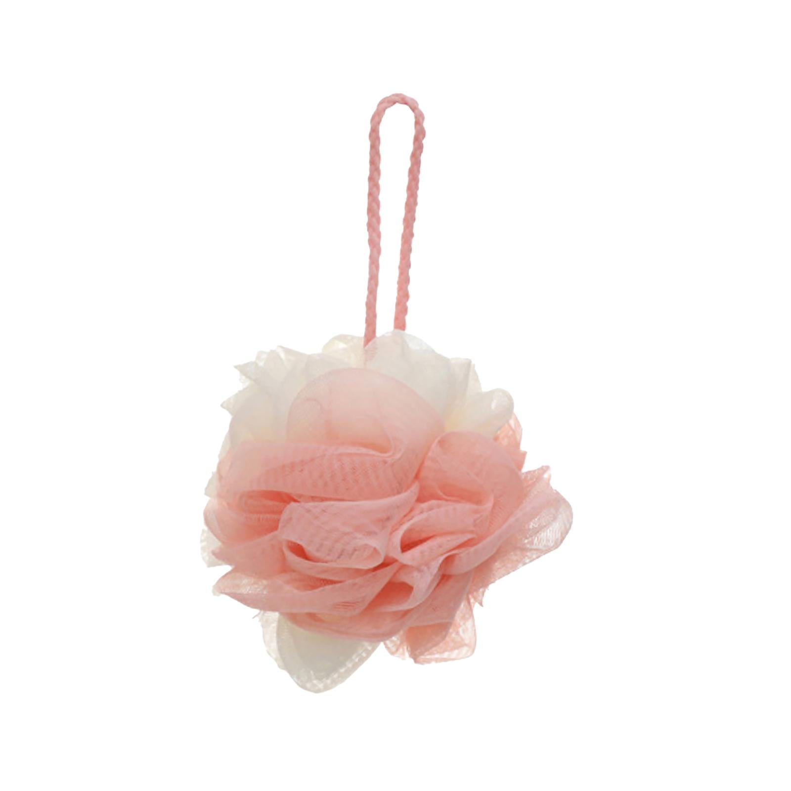 Magideal - Esponja De Baño Para Ducha, Accesorio De Baño Con Cordón, Depurador Corporal Suave Y Cómodo Para Colgar, Esponja De Baño Para Viajes Al Baño Del Hotel Rosa