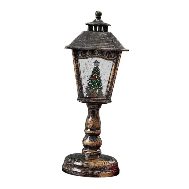 Linterna navideña, luz nocturna con regalos musicales, lámpara nocturna, luces decorativas navideñas para decoración navideña, dormitorio, estante de Estilo C