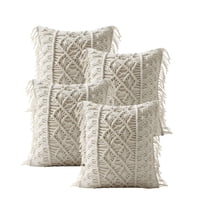 Genérico - Set De 4 Fundas De Cojin Con Estilo Bohemio 45X45Cm Beige 06