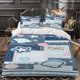 thumbnail image 1 of Ocean Shell Fabric Collage bedding | Includes 1 Duvet Cover and 2 Pillowcases Soft and Comfortable, 1 of 1
