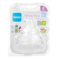 Mamadera 2 Tetinas Flujo 4 Ultra Vent 6 Meses+ Transparente