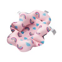 Magideal - Almohadilla De Baño Para Bebé, Asiento De Bañera Flotante Para Niños, Cojín De Baño Suave Para Bebé, Alfombrilla De Ducha De Seguridad Para Bebés Para Rosa