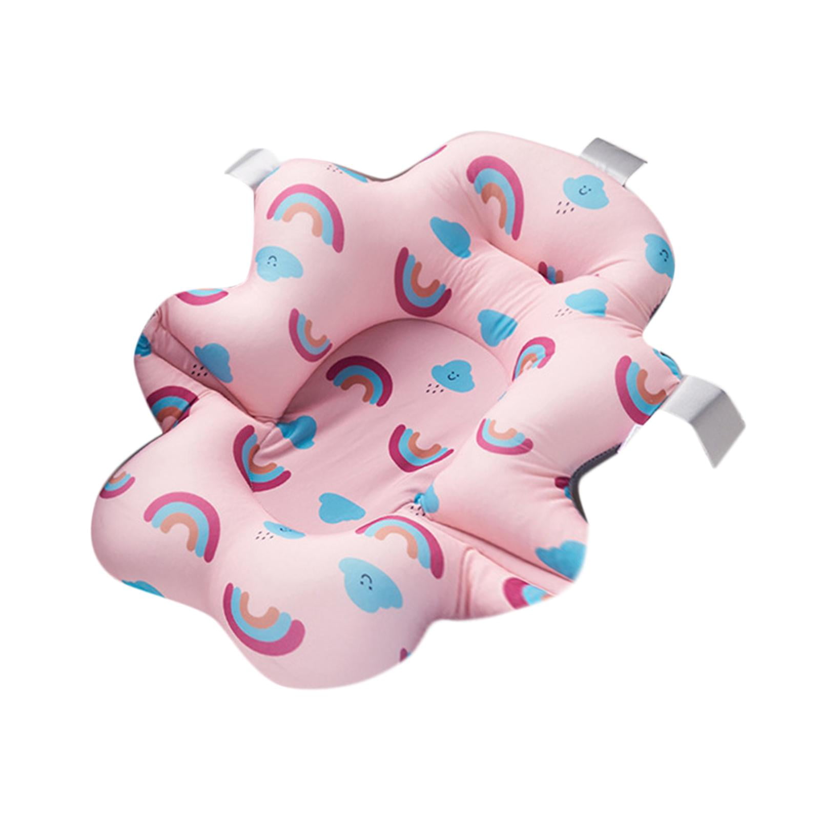 Magideal - Almohadilla De Baño Para Bebé, Asiento De Bañera Flotante Para Niños, Cojín De Baño Suave Para Bebé, Alfombrilla De Ducha De Seguridad Para Bebés Para Rosa