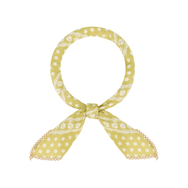 Bufanda Cuadrada de Mujer Floral Fresca de 26.7'' de Algodón Satén con Patrón Floral Pañuelo para Regalo Viaje Oficina Talla Única Amarillo