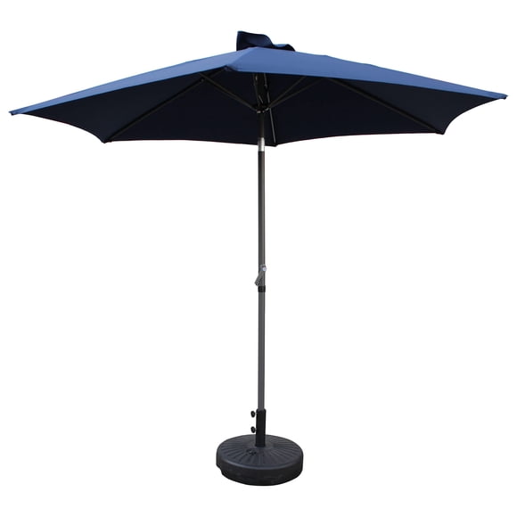 Sombrilla de patio International Caravan St. Kitts, 274 cm, azul marino