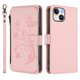 thumbnail image 2 of Funda Cartera Mariposa para [iPhone 14] con Soporte y Cremallera Rosa, 2 of 6