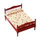 thumbnail image 1 of Modelo De Cama Doble De Casa De Muñecas 1:12, Juego De Simulación, Modelo De Cama De Madera Para Decoración De Habitación, Rojo, 1 of 5