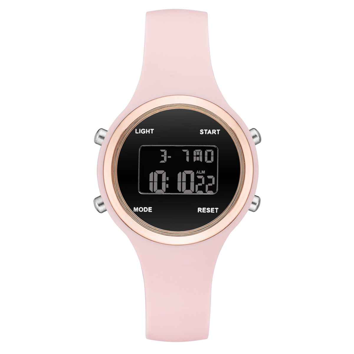 Reloj Digital Time And Tru Silicona Rosa 25mm Quartz