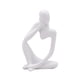 thumbnail image 2 of Pensador Escultura Estatuilla Hogar Estatuas Moderna Librería Decoración Blanco Izquierda, 2 of 3