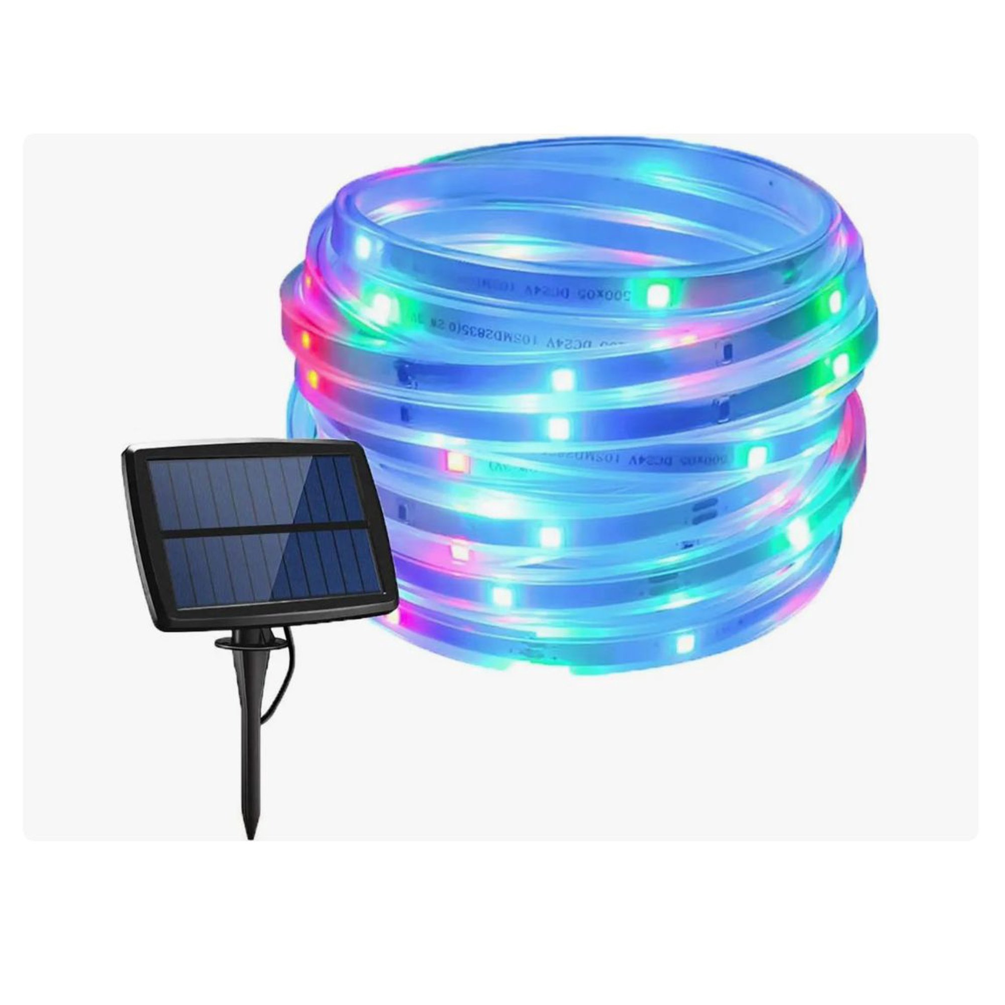 Click Ventas - Cinta Led Solar Colores Exterior Rgb Iluminacion 10 Metros