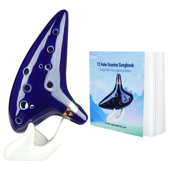Ohuhu Ocarina Alto Do de 12 Agujeros con Libro de Canciones de Zelda