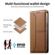thumbnail image 5 of Funda tipo cartera con bloqueo RFID para Xiaomi 15 Ultra cubierta magnética de cuero con tapa y soporte Marrón, 5 of 6